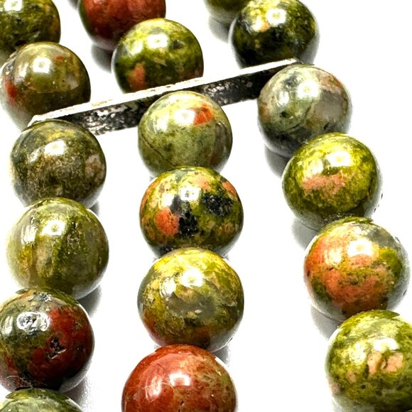 Vintage 3-Strand Barbara Steinberg Unakite Lariat Necklace —  NWT - Picture 5 of 10